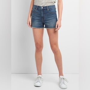 Gap high rise denim shorts